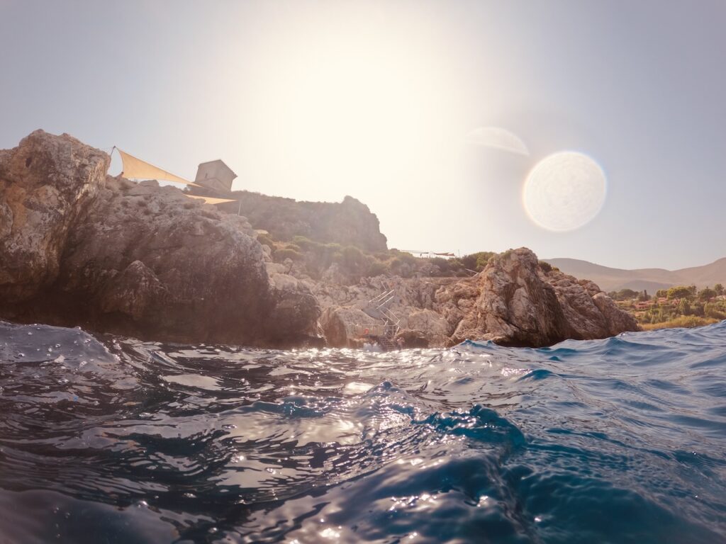 Cala Mosca view from the water